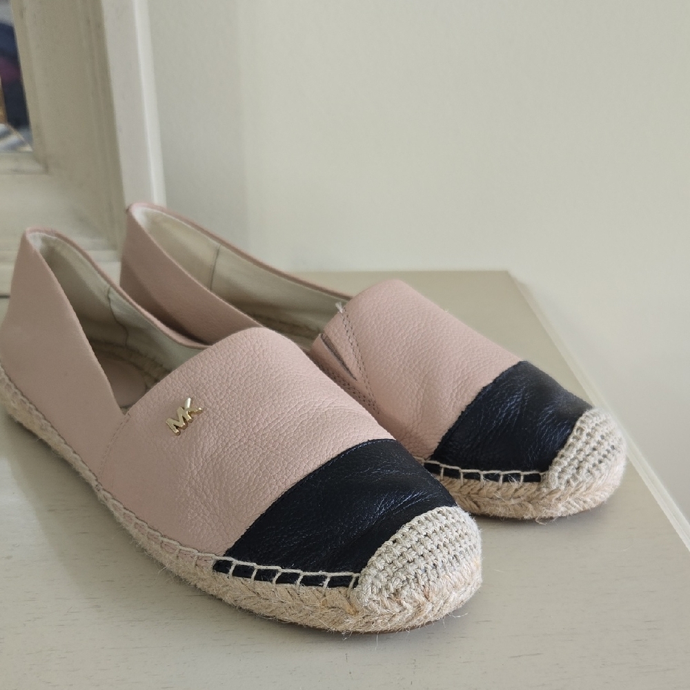 Michael Kors Pink and Black Espadrille Flats